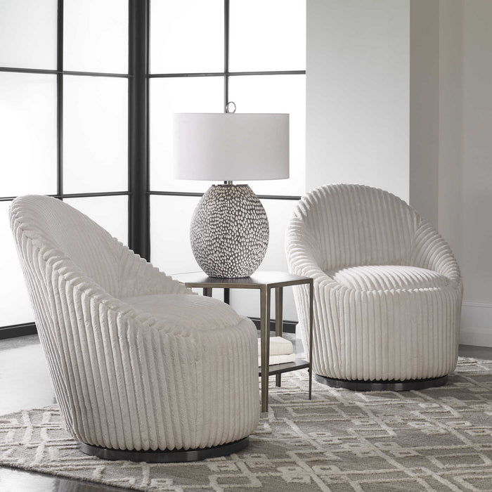 Uttermost 23578 Chair, Stainless Steel