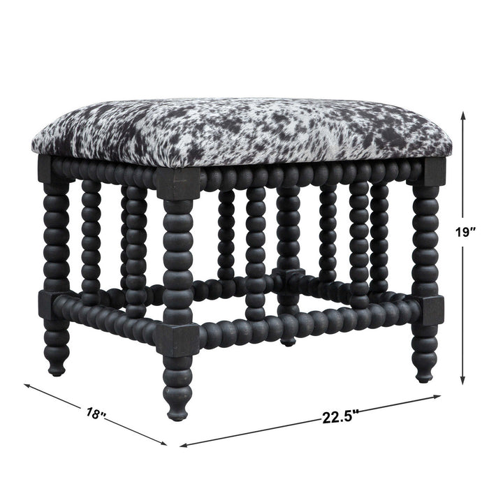 Uttermost 23589 Bench, Matte Black Stained
