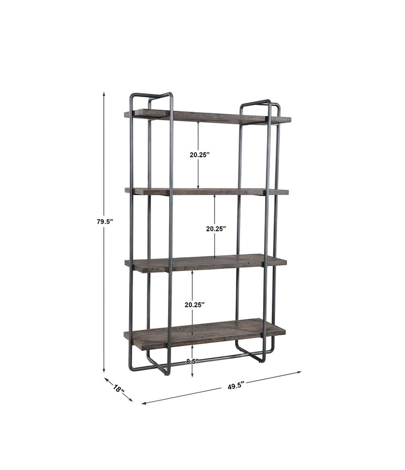 Uttermost 24970 Etagere, Dark Brushed Pewter