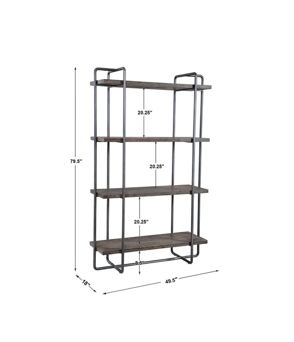 Uttermost 24970 Etagere, Dark Brushed Pewter