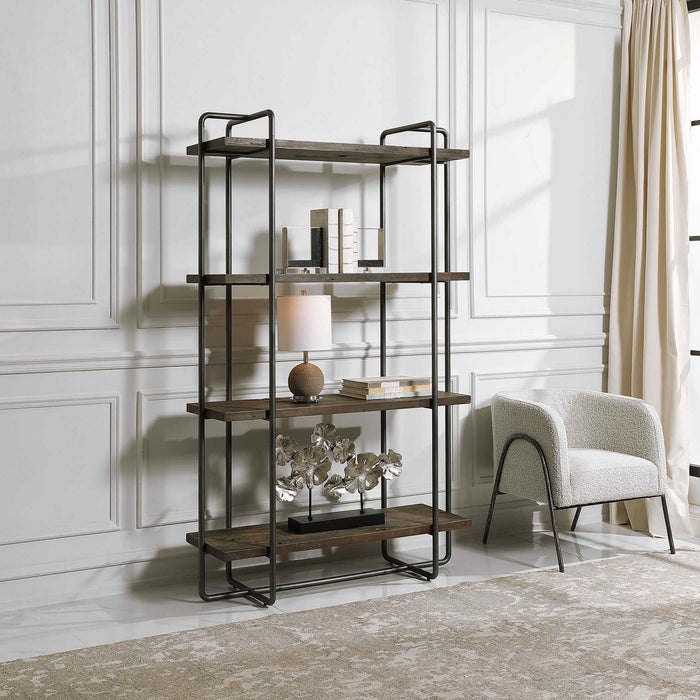 Uttermost 24970 Etagere, Dark Brushed Pewter