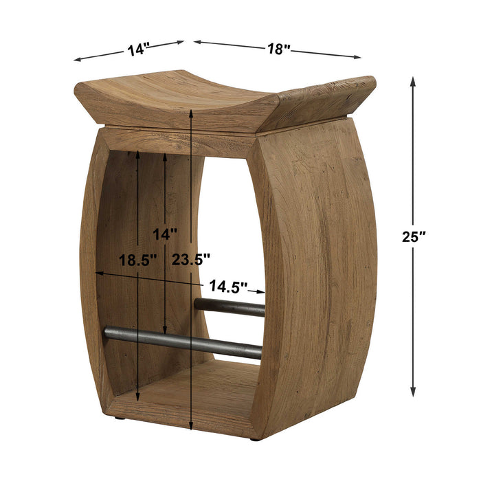 Uttermost 24988 Counter Stool, Dark Steel