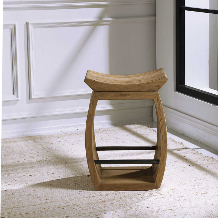 Uttermost 24988 Counter Stool, Dark Steel