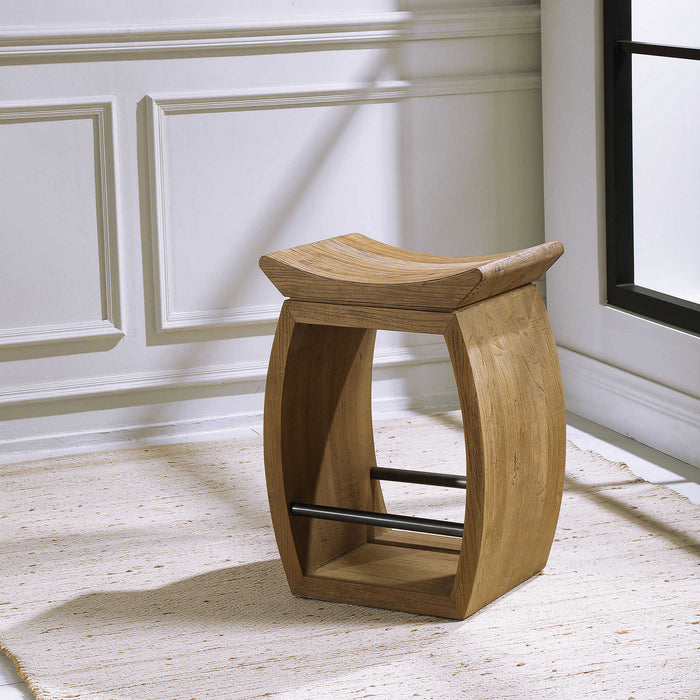 Uttermost 24988 Counter Stool, Dark Steel