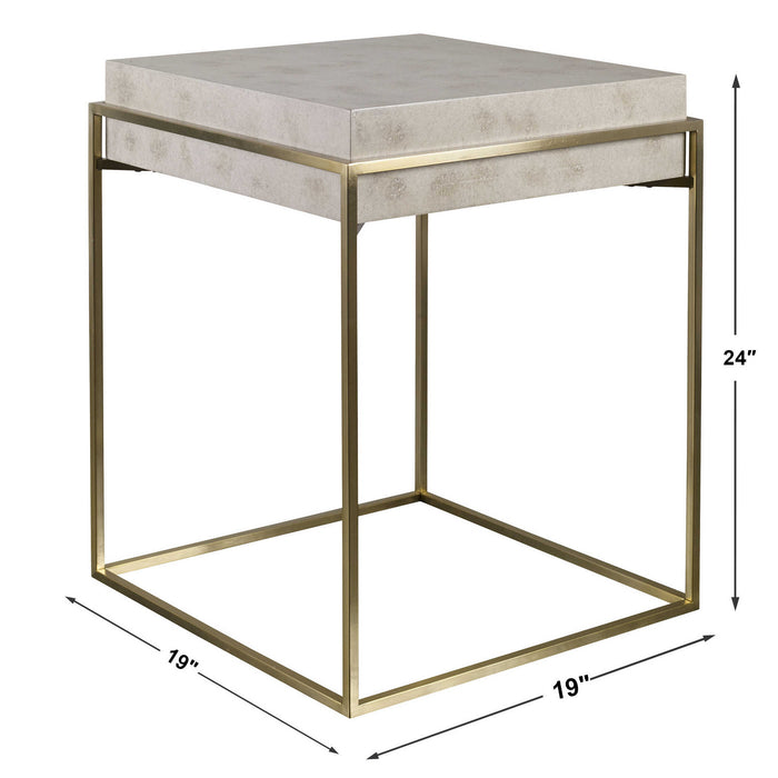 Uttermost 25100 Accent Table, Brushed Brass