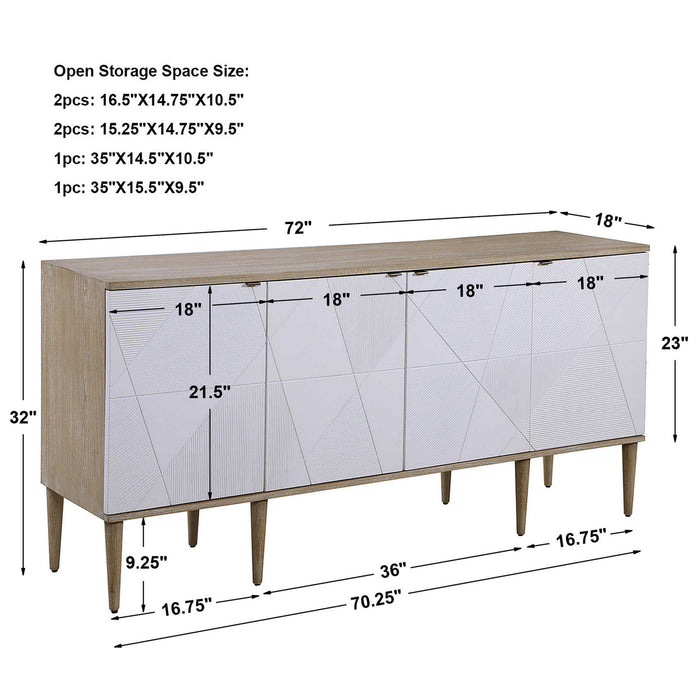 Uttermost 25101 Sideboard Cabinet, Natural Oak