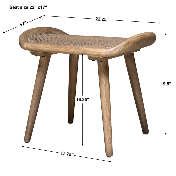 Uttermost 25462 Bench, Dry Oak
