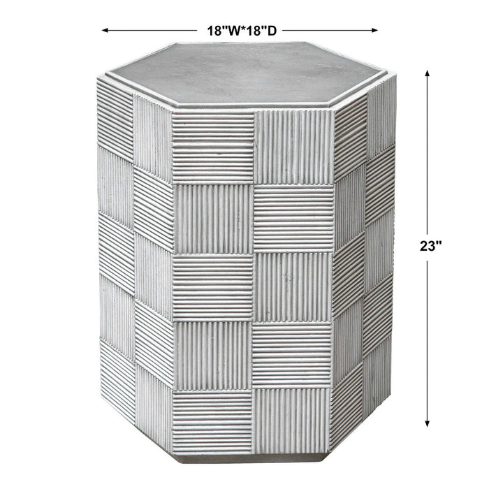 Uttermost 25481 Accent Table, Distressed White