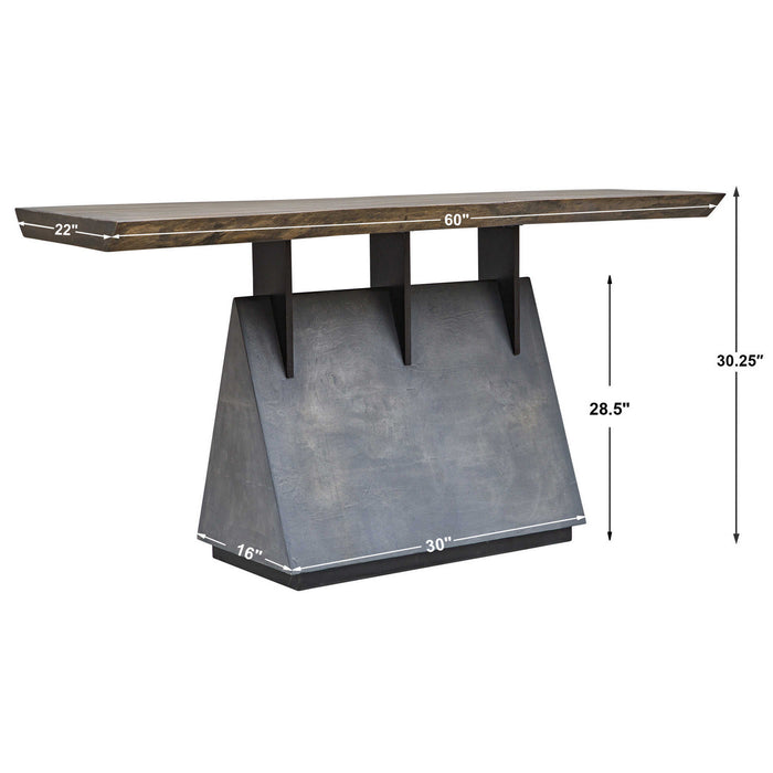 Uttermost 25482 Console Table, Mahogany Wood