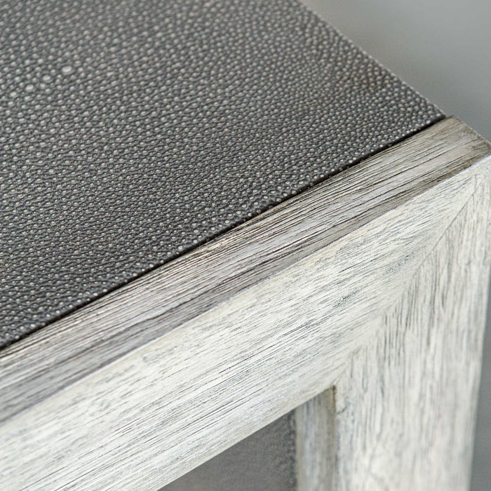 Uttermost 25483 Console Table, Aged White With Gray Distressed
