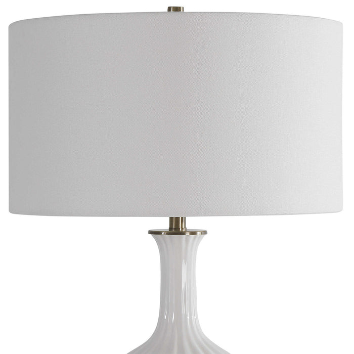 Uttermost 28374-1 One Light Table Lamp, Brushed Brass