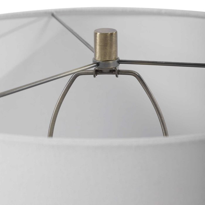 Uttermost 28374-1 One Light Table Lamp, Brushed Brass