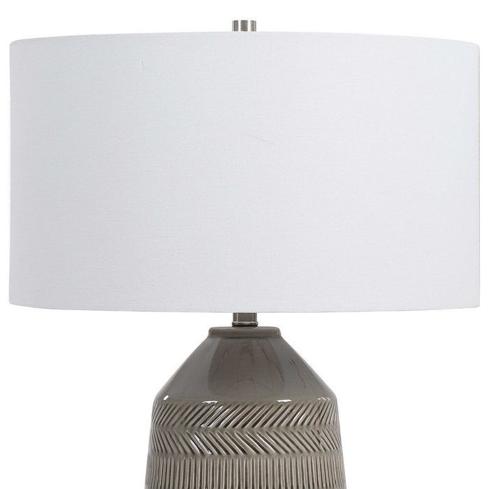 Uttermost 28375 One Light Table Lamp, Brushed Nickel