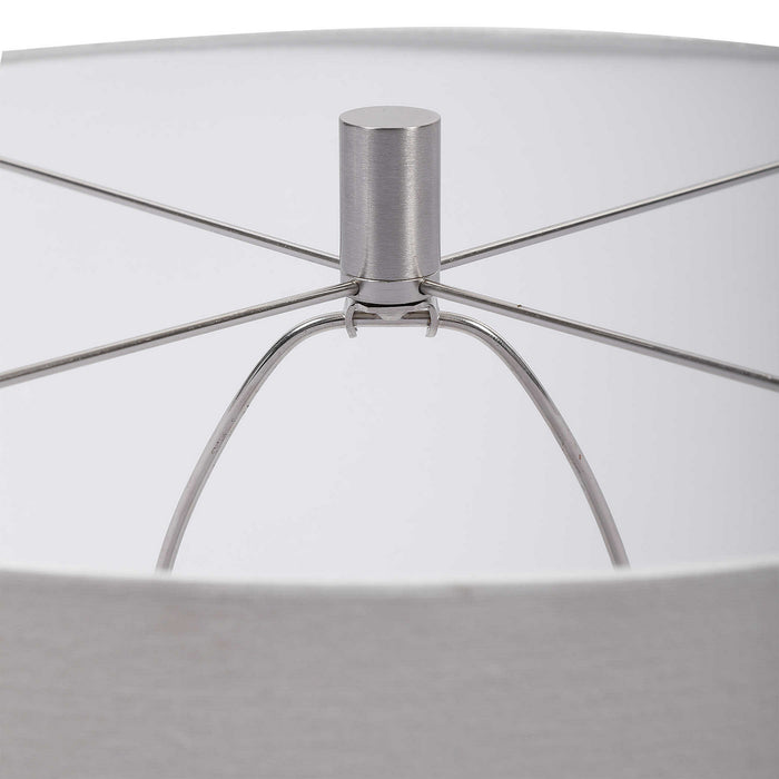 Uttermost 28375 One Light Table Lamp, Brushed Nickel