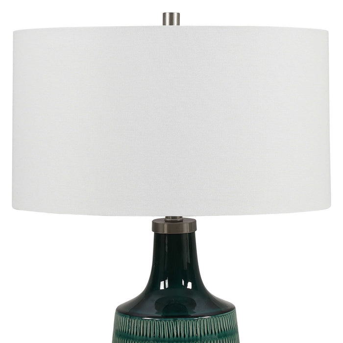 Uttermost 28376-1 One Light Table Lamp, Brushed Nickel