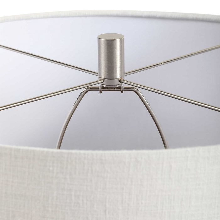 Uttermost 28382 One Light Table Lamp, Brushed Nickel