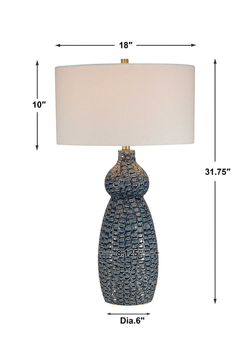 Uttermost 28382 One Light Table Lamp, Brushed Nickel
