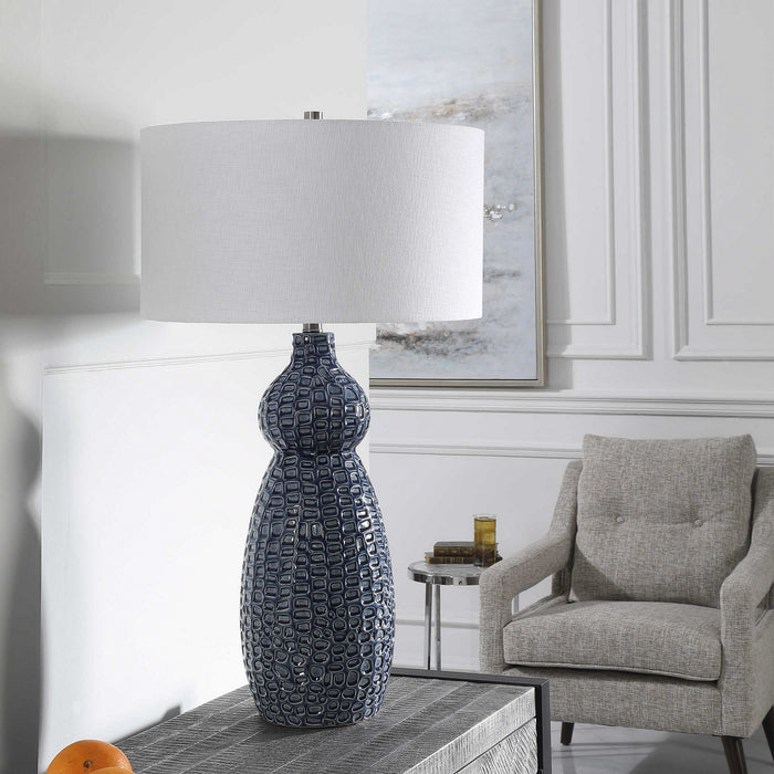 Uttermost 28382 One Light Table Lamp, Brushed Nickel