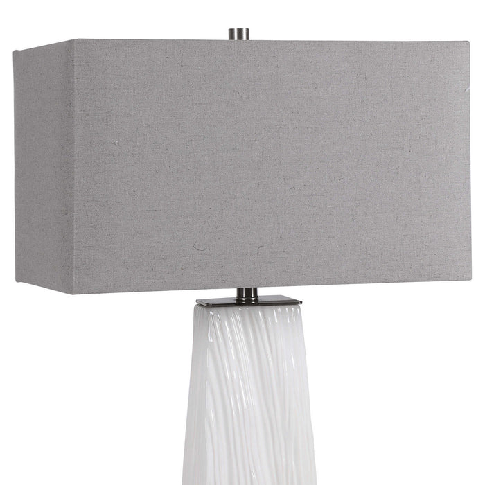 Uttermost 28383 One Light Table Lamp, Brushed Nickel
