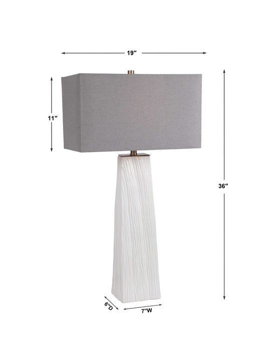 Uttermost 28383 One Light Table Lamp, Brushed Nickel