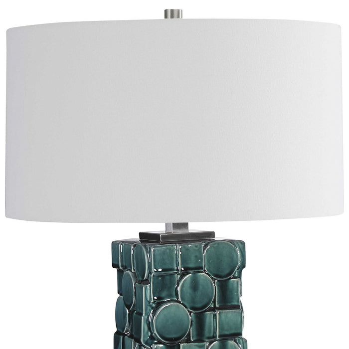 Uttermost 28385 One Light Table Lamp, Brushed Nickel