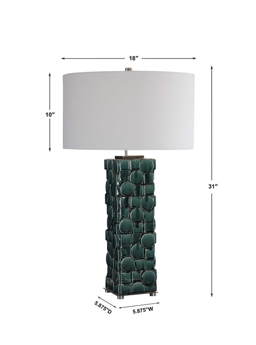 Uttermost 28385 One Light Table Lamp, Brushed Nickel