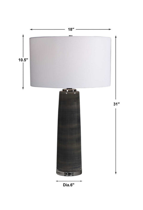Uttermost 28413 One Light Table Lamp, Polished Nickel