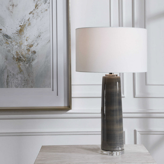 Uttermost 28413 One Light Table Lamp, Polished Nickel