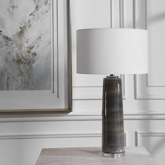 Uttermost 28413 One Light Table Lamp, Polished Nickel