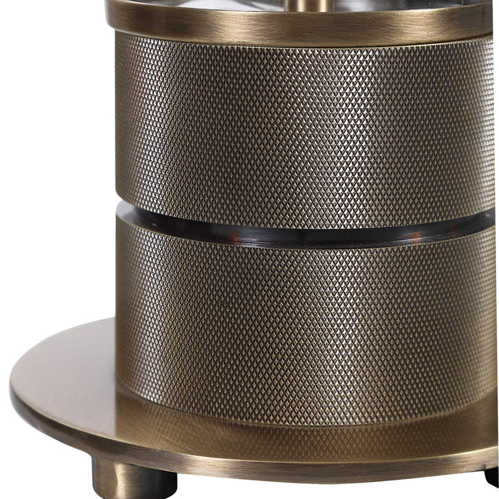 Uttermost 28414-1 One Light Table Lamp, Antiqued Brass
