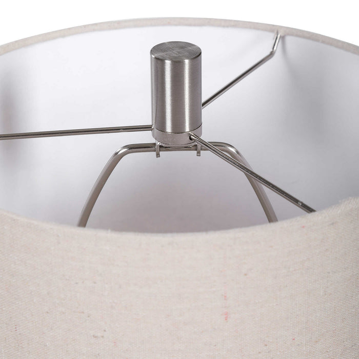Uttermost 28422-1 One Light Buffet Lamp, Brushed Nickel