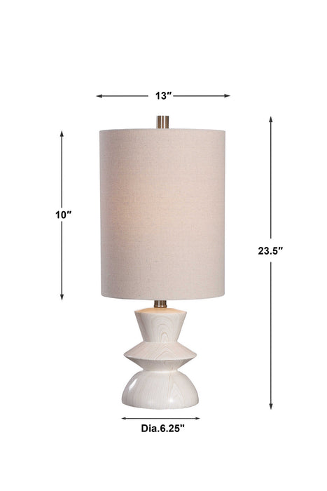 Uttermost 28422-1 One Light Buffet Lamp, Brushed Nickel