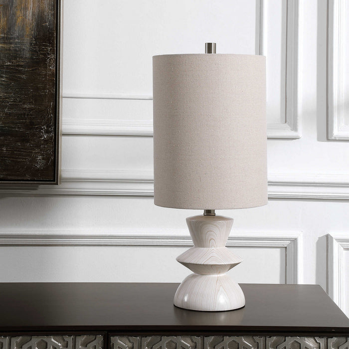 Uttermost 28422-1 One Light Buffet Lamp, Brushed Nickel