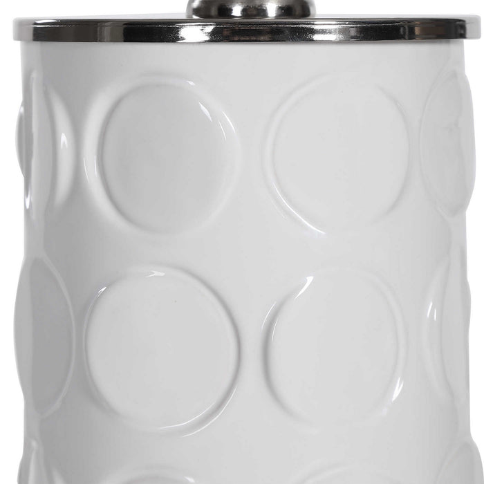 Uttermost 28428-1 One Light Table Lamp, Polished Nickel