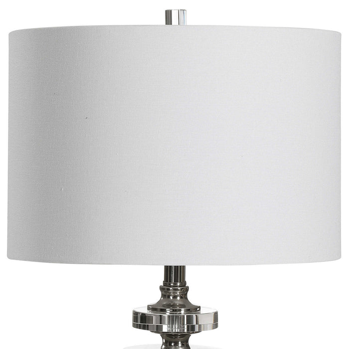 Uttermost 28428-1 One Light Table Lamp, Polished Nickel