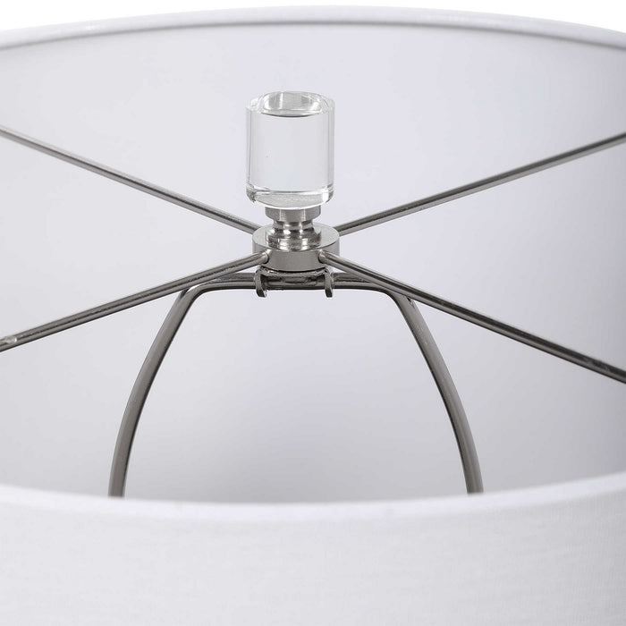 Uttermost 28428-1 One Light Table Lamp, Polished Nickel