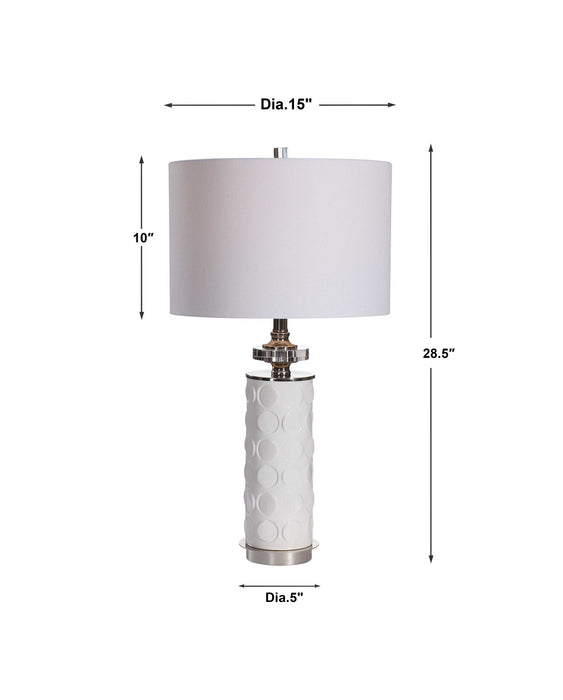 Uttermost 28428-1 One Light Table Lamp, Polished Nickel