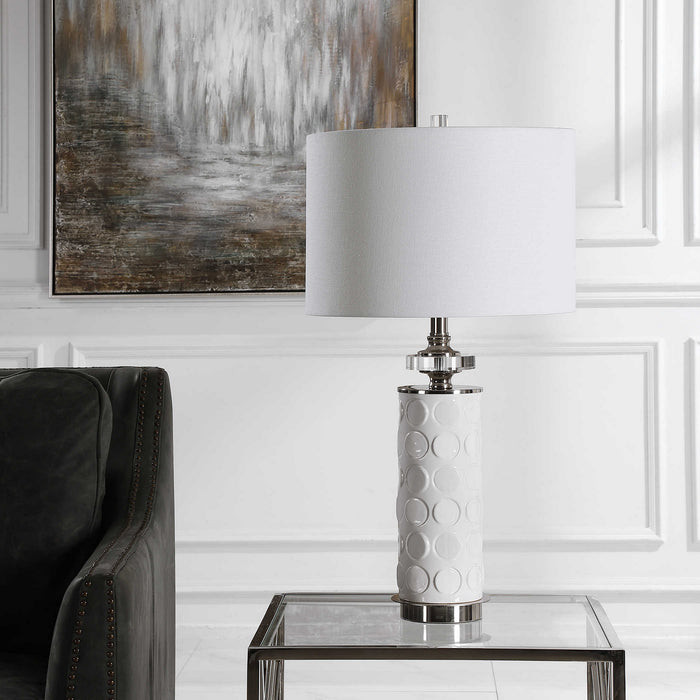 Uttermost 28428-1 One Light Table Lamp, Polished Nickel