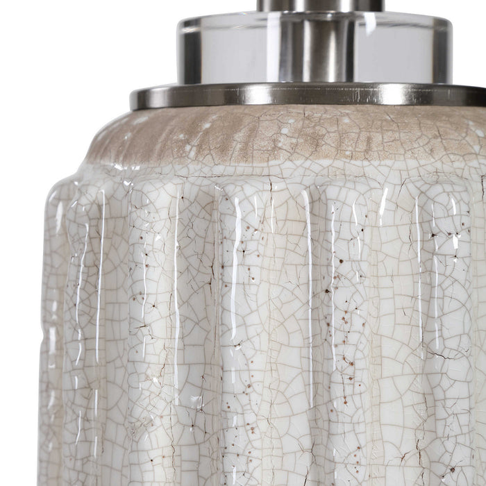 Uttermost 28431 One Light Table Lamp, Brushed Nickel