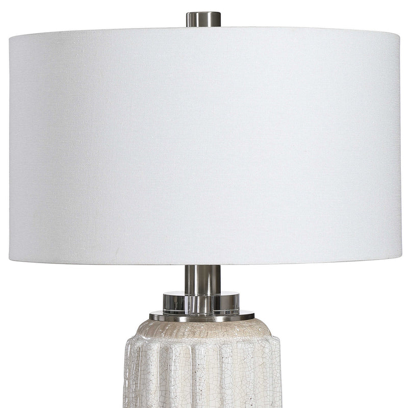 Uttermost 28431 One Light Table Lamp, Brushed Nickel