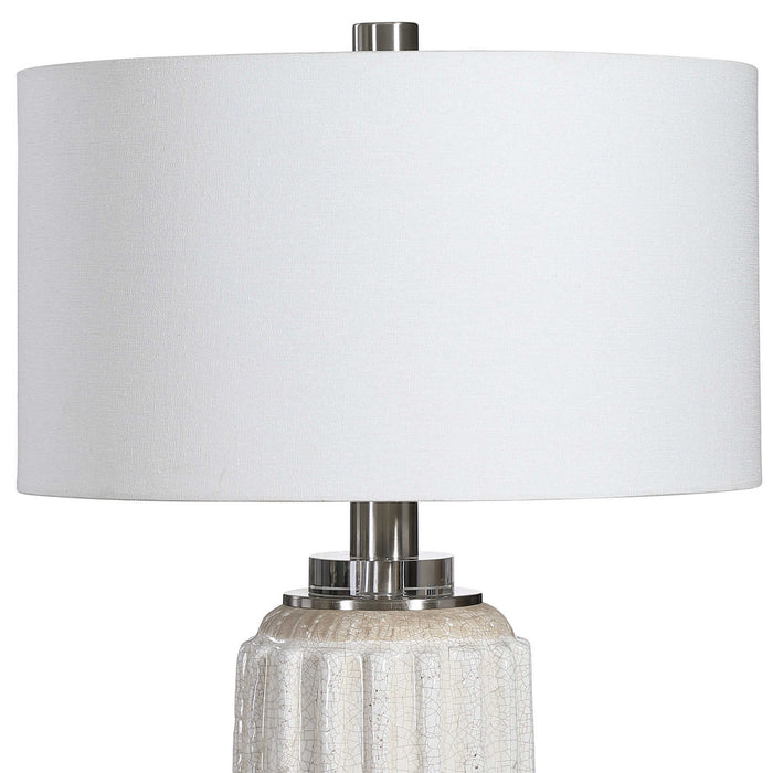 Uttermost 28431 One Light Table Lamp, Brushed Nickel