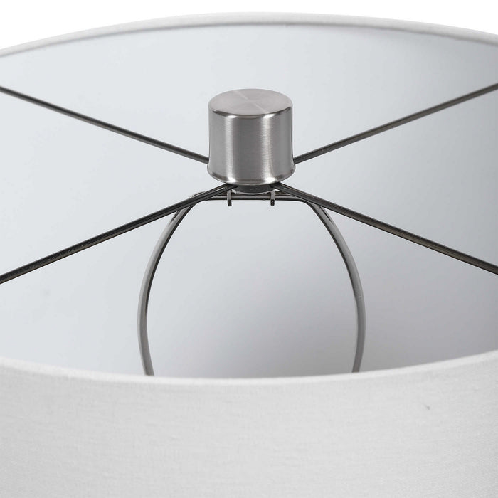 Uttermost 28431 One Light Table Lamp, Brushed Nickel