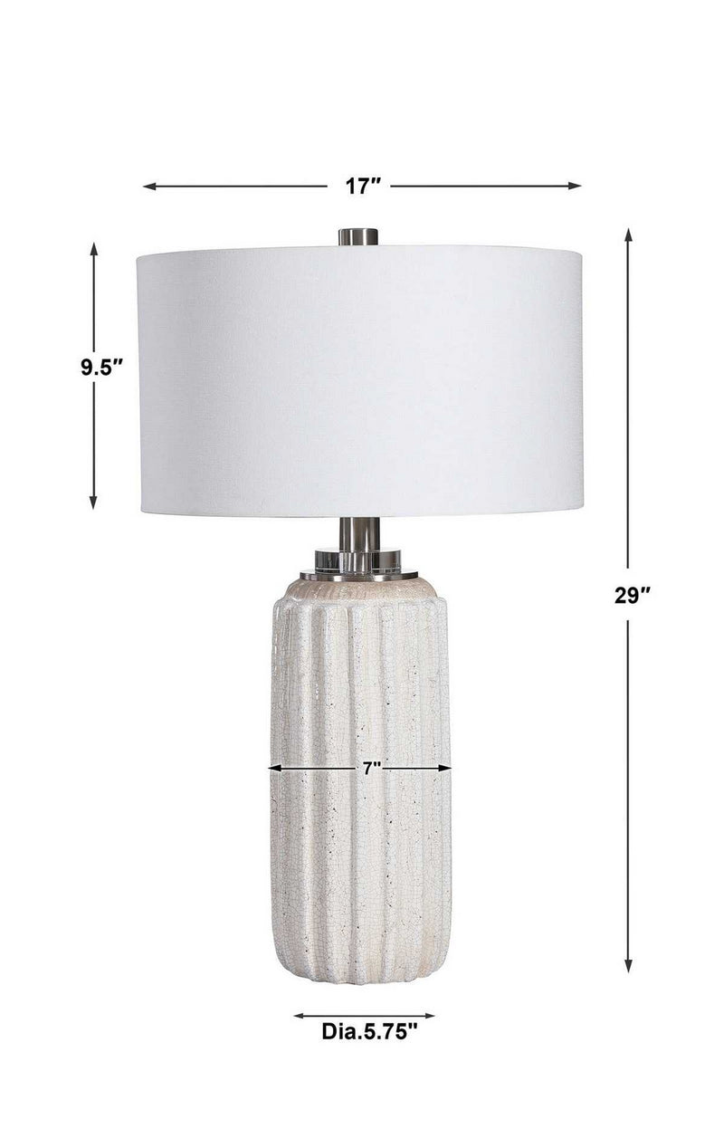 Uttermost 28431 One Light Table Lamp, Brushed Nickel