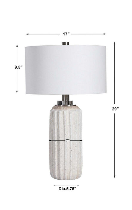 Uttermost 28431 One Light Table Lamp, Brushed Nickel