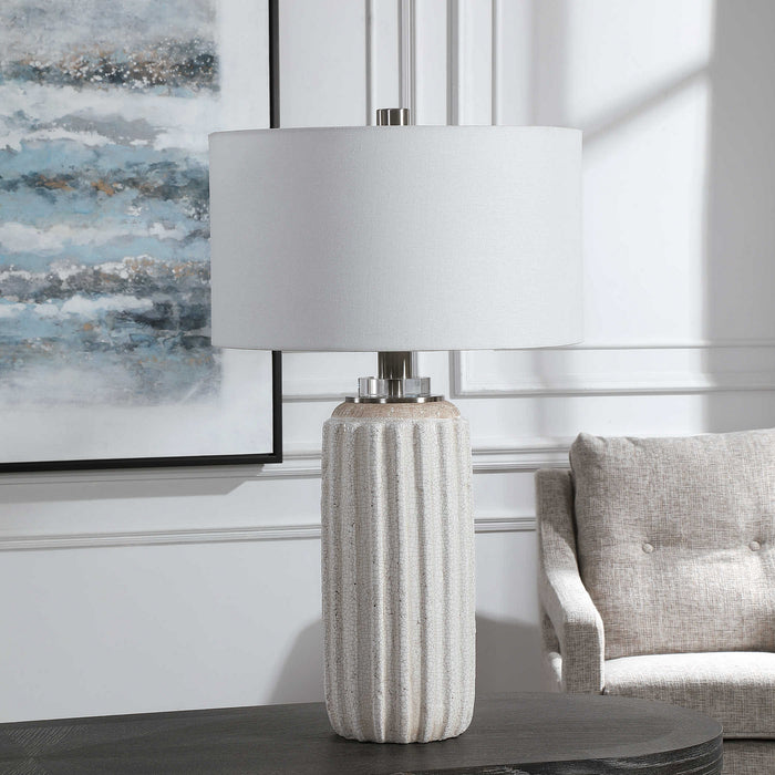 Uttermost 28431 One Light Table Lamp, Brushed Nickel