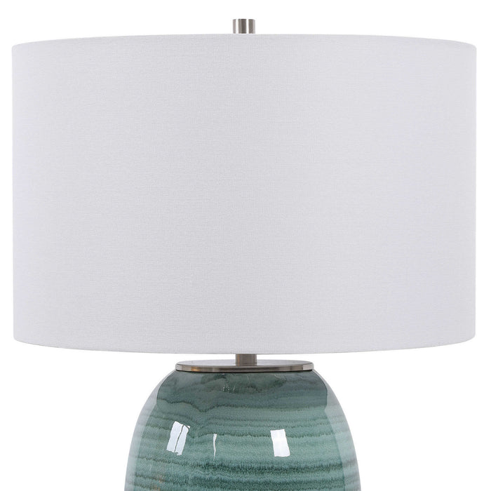Uttermost 28437-1 One Light Table Lamp, Brushed Nickel
