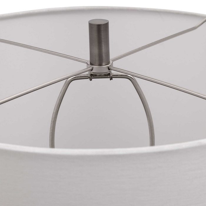 Uttermost 28437-1 One Light Table Lamp, Brushed Nickel
