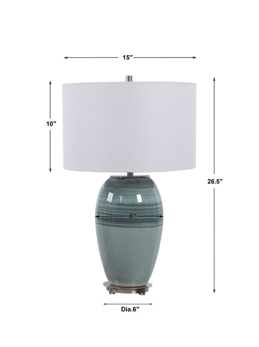 Uttermost 28437-1 One Light Table Lamp, Brushed Nickel
