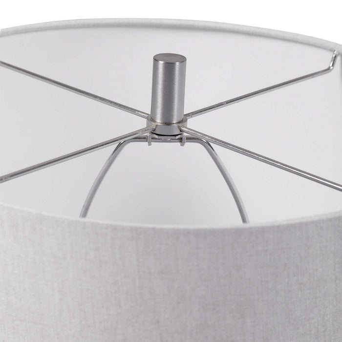 Uttermost 28438 One Light Table Lamp, Brushed Nickel