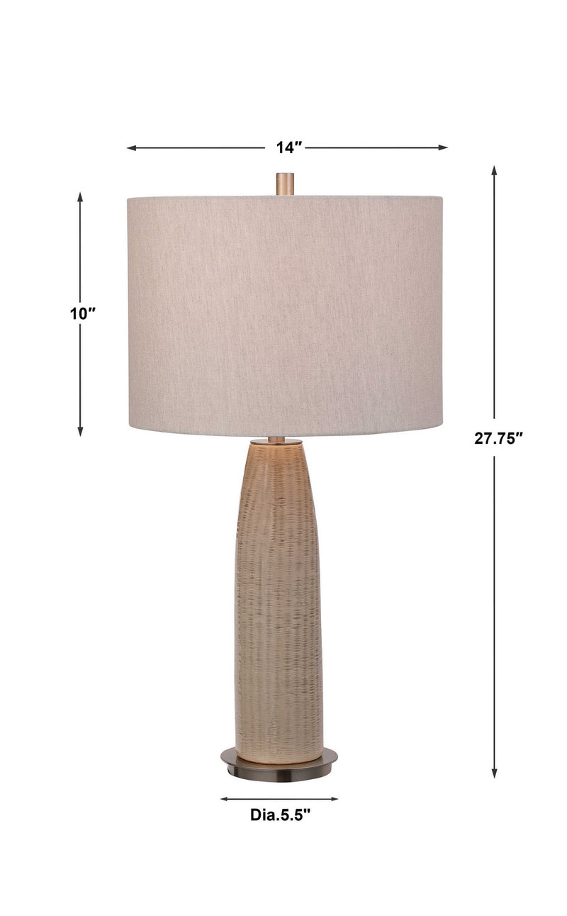 Uttermost 28438 One Light Table Lamp, Brushed Nickel